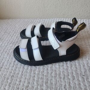 Dr. Martens Black and White Chunky Platform Sandals